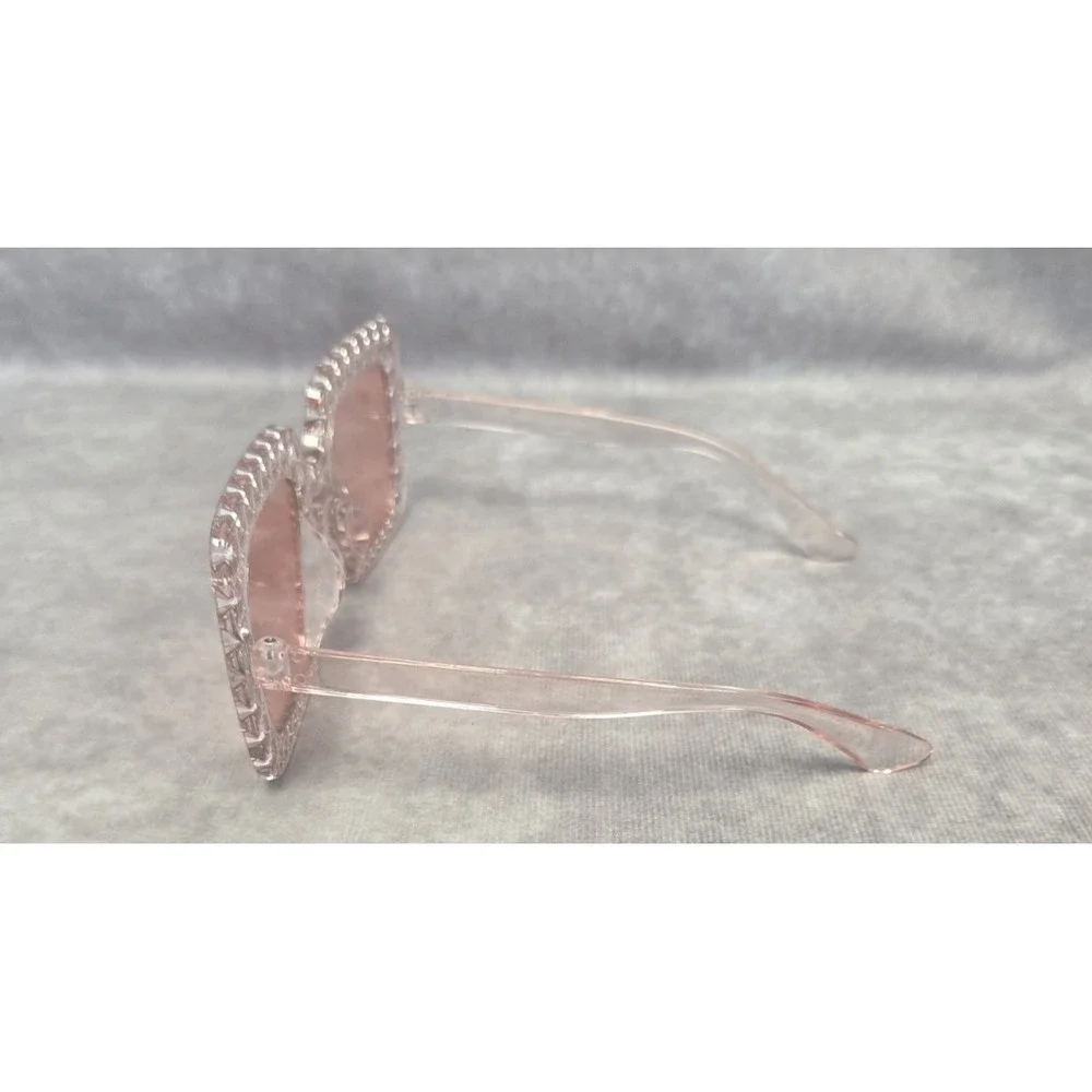 Pink Stylish Fun Glasses Rhinestones